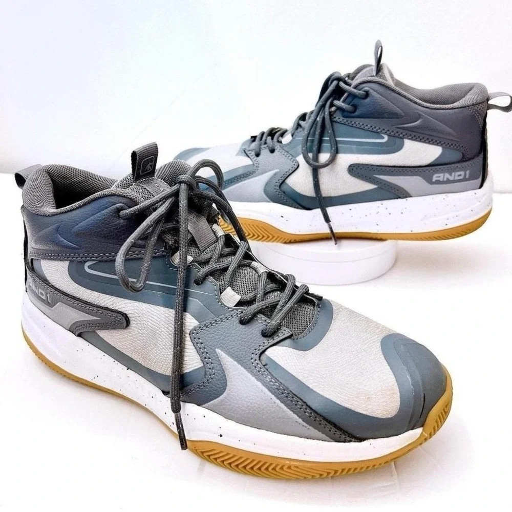AND1‎ Heatcheck Basketball Sneakers Men's Size 10 Gray Basketball Sport Shoes